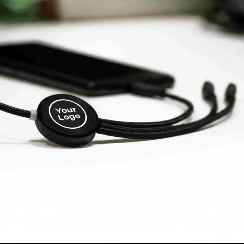 RPET Charging cable with Lightup Logo