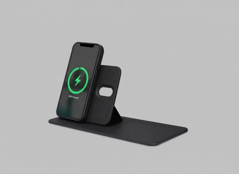 3-In-1 Magnetic Wireless Charger Desk Tray