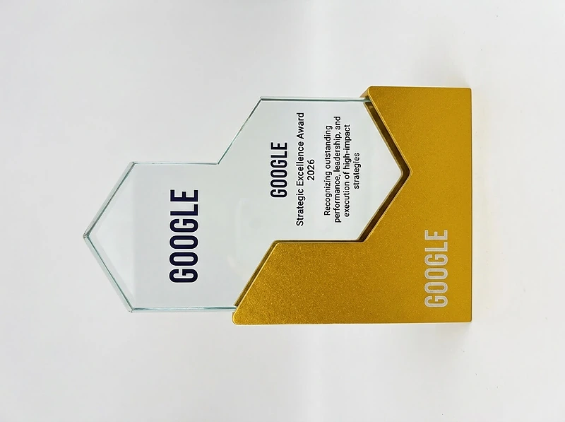 Trophy Metal Glass Hexagon Shape