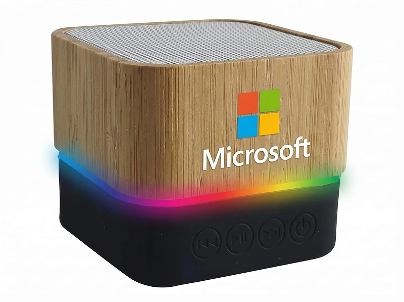 Cube Bamboo Bluetooth Speaker