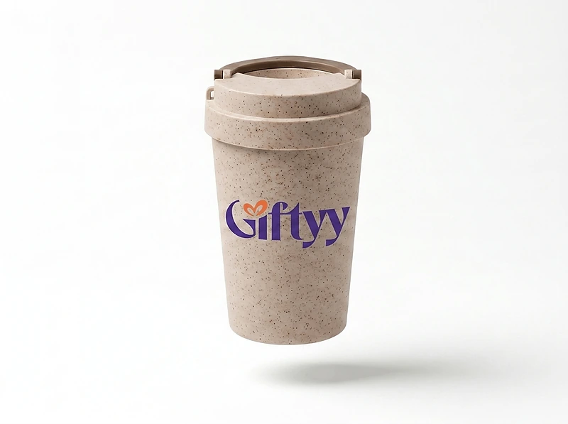 Wheat fibre cup with carry handle