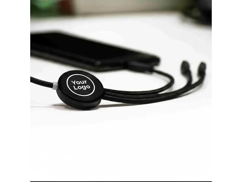 RPET Charging cable with Lightup Logo