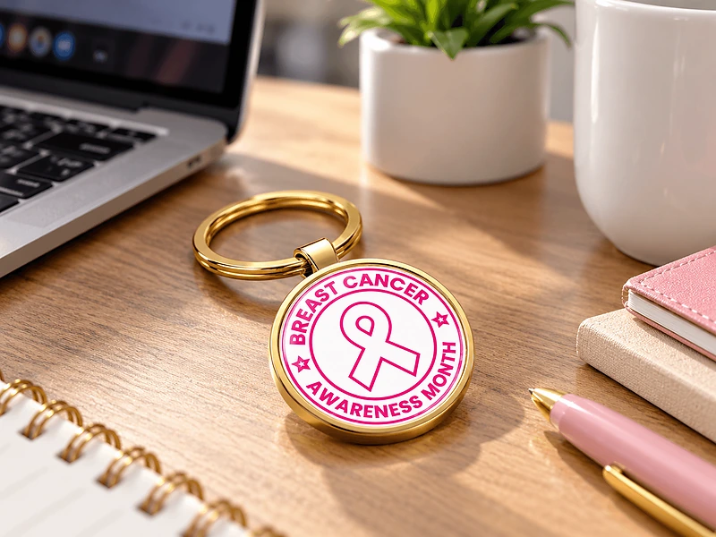 Breast Cancer Awareness Metal Keychain in UAE