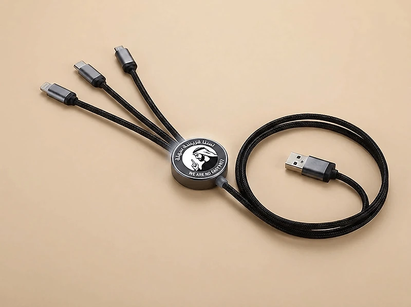 3-in-1 Light-Up Logo Charging Cable