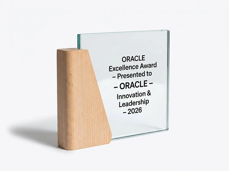 Wood and Crystal Trophy