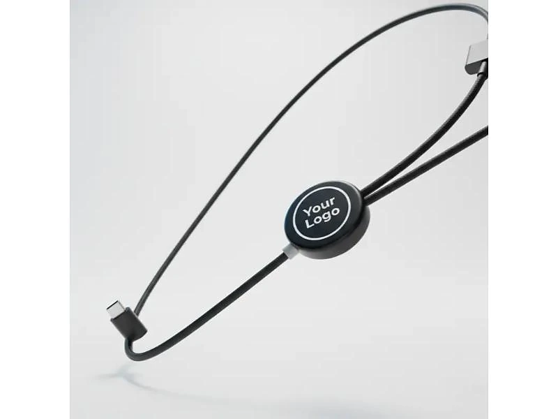 RPET Charging cable with Lightup Logo
