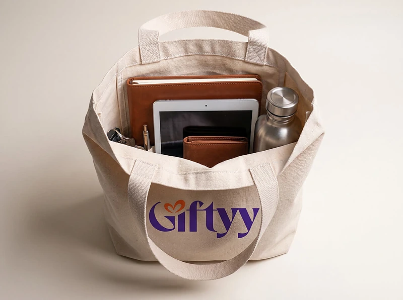Natural Fabric Tote Bag with Inside Pocket