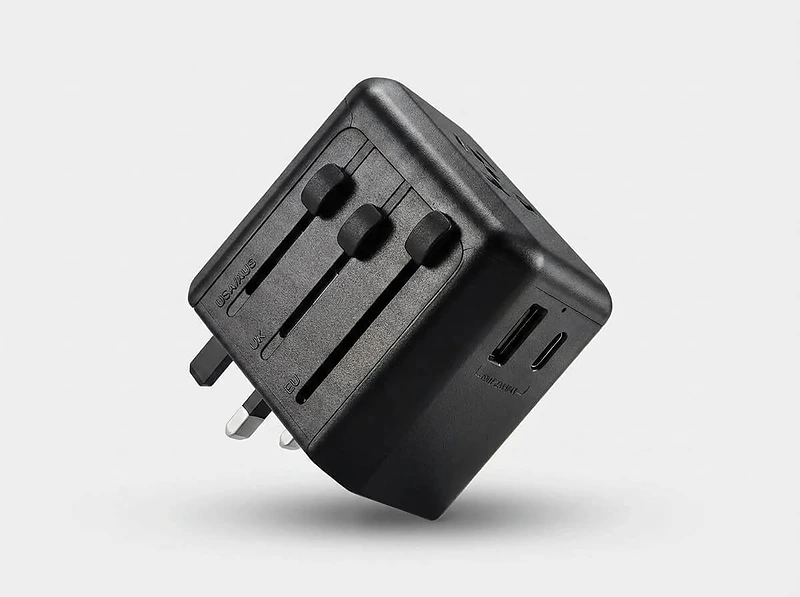 Адаптер для путешествий по всему миру с поддержкой Power Delivery 10,5 Вт.