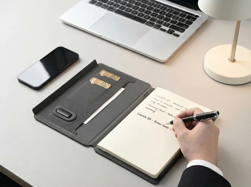 A5 Magnetic Closure Notebook with USB