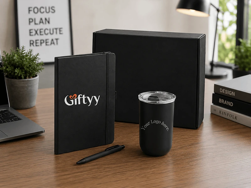 Giftology Set of Tumbler, A5 Notebook and Pen