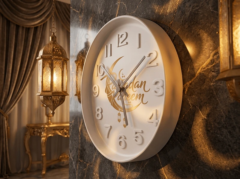 Round Analog Wall Clock in Matte Finish White Color