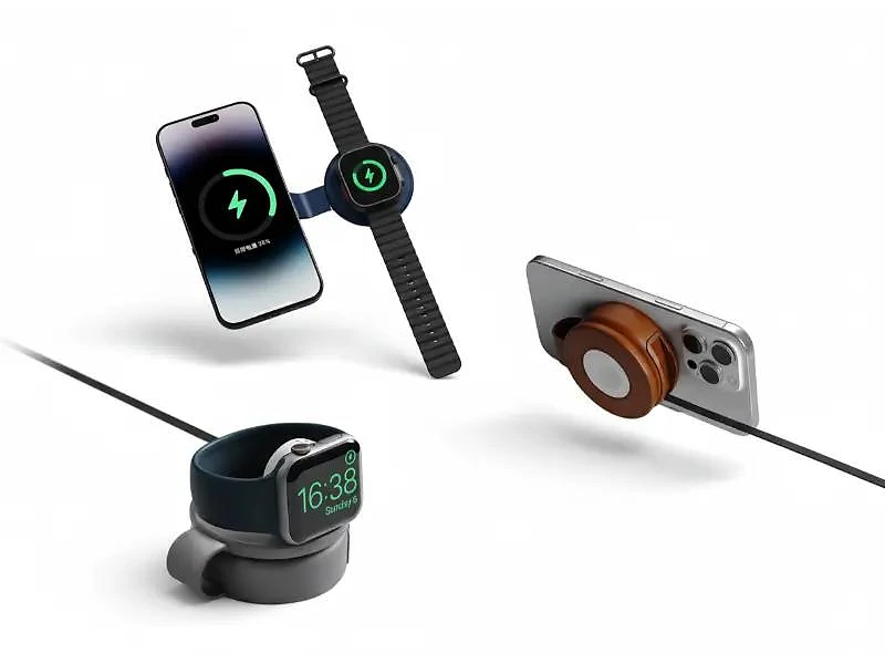 15W Wireless Charger With Retractable Cable & Dual Watch Compatibility In UAE