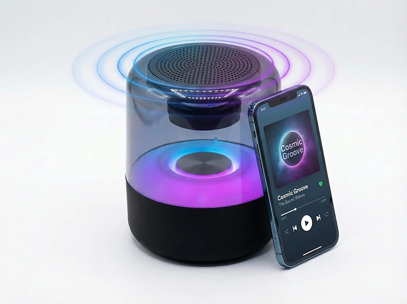 Transparent Bluetooth Speaker with RGB Light