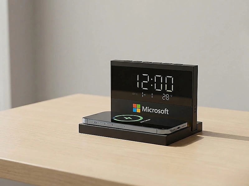 Alarm Clock, 15W Wireless Charger & Night Light