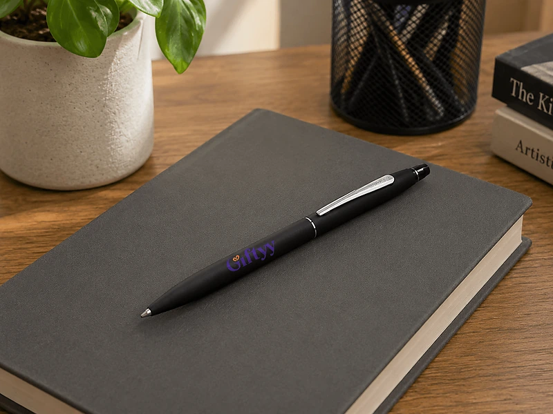 Cross Click™ Classic Black Ballpoint Pen (Blue Ink)