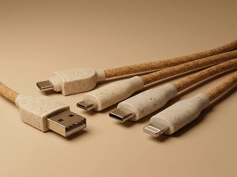 Cork & Wheat straw Charging Cable