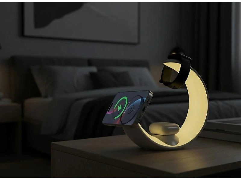 3-In-1 Wireless Charger with RGB Night Light