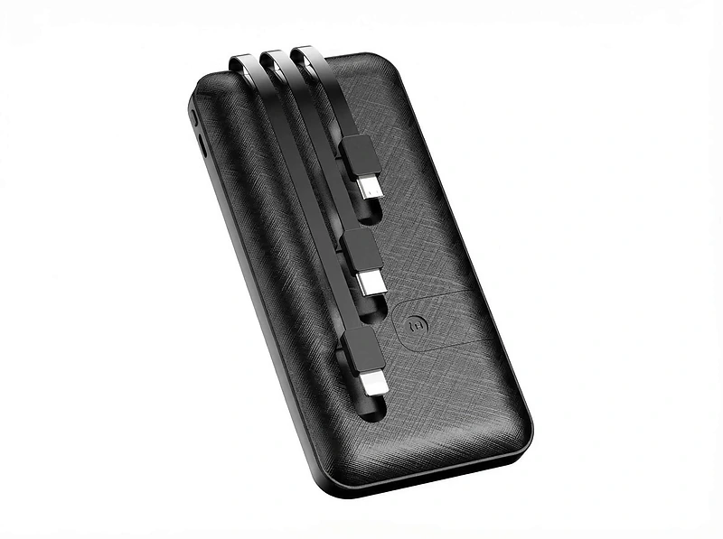 Power Bank with Inbuilt Cables – 8000mAh