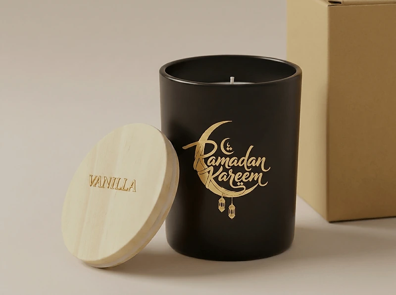 Vanilla Candle with Bamboo Lid