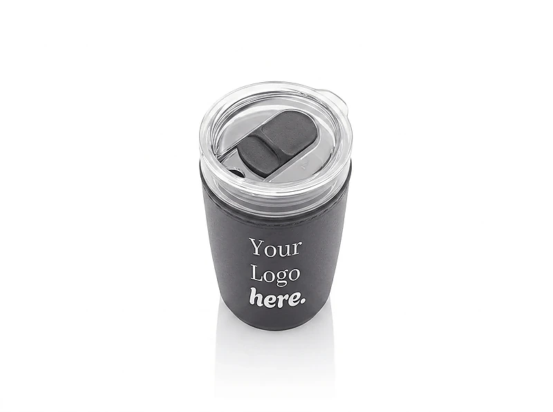 Hans Larsen Premium Glass Tumbler with Recycled Protective Sleeve