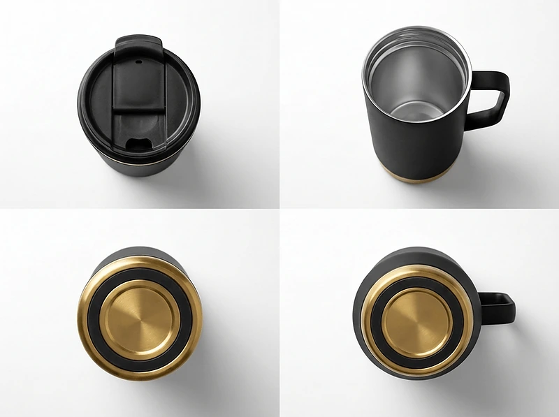 350ml tumbler with handle & 500ml flask with sipping