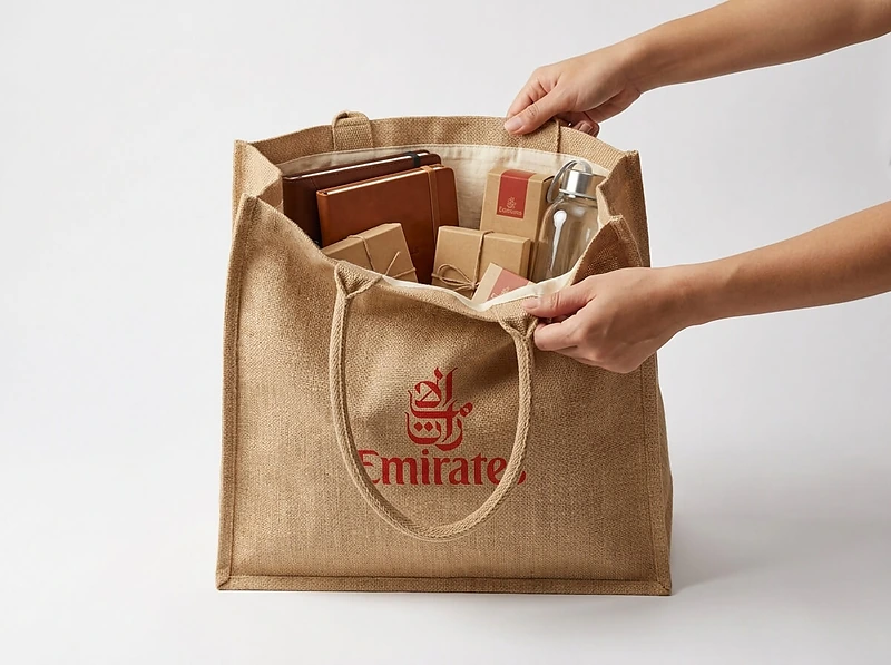 Eco-Neutral Jute Shopping Bag – Horizontal