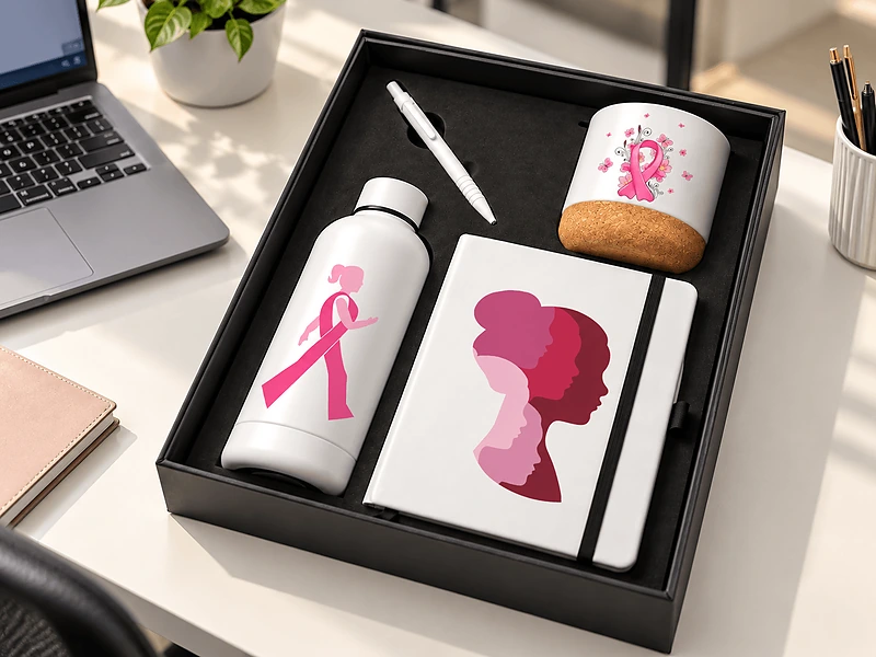 Breast Cancer Awareness White Promo Gift Set in UAE