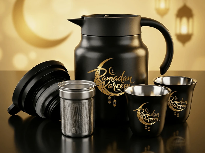 Arabic Tea & Coffee Pot with Cups Set
