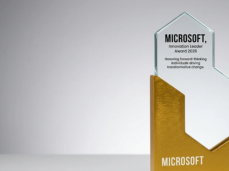 Trophy Metal Glass Hexagon Shape