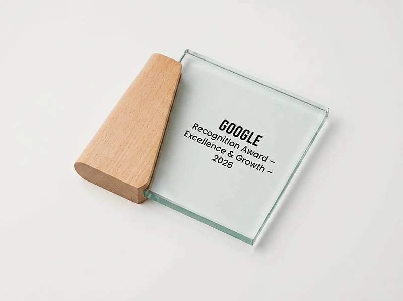 Wood and Crystal Trophy