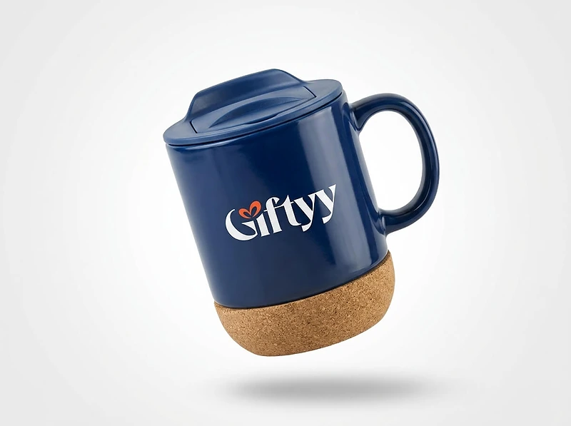 Ceramic Mug with Cork and Lid
