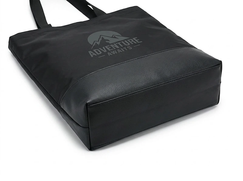 Large-Capacity Tote Bag with Reinforced PU Bottom