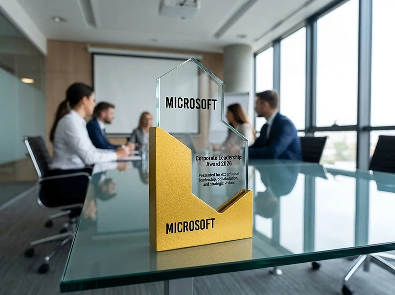 Trophy Metal Glass Hexagon Shape