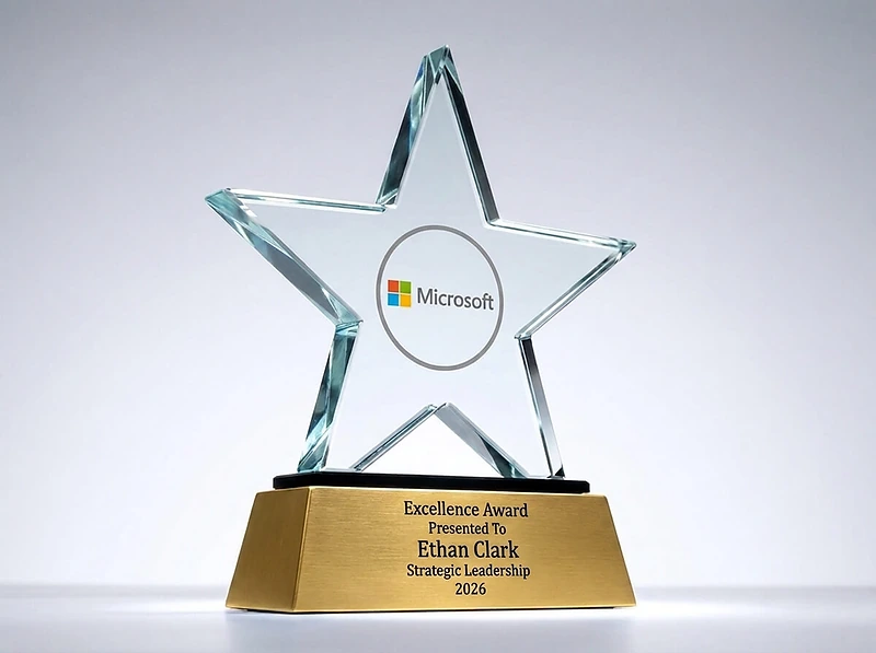 Star Shaped Crystal Award
