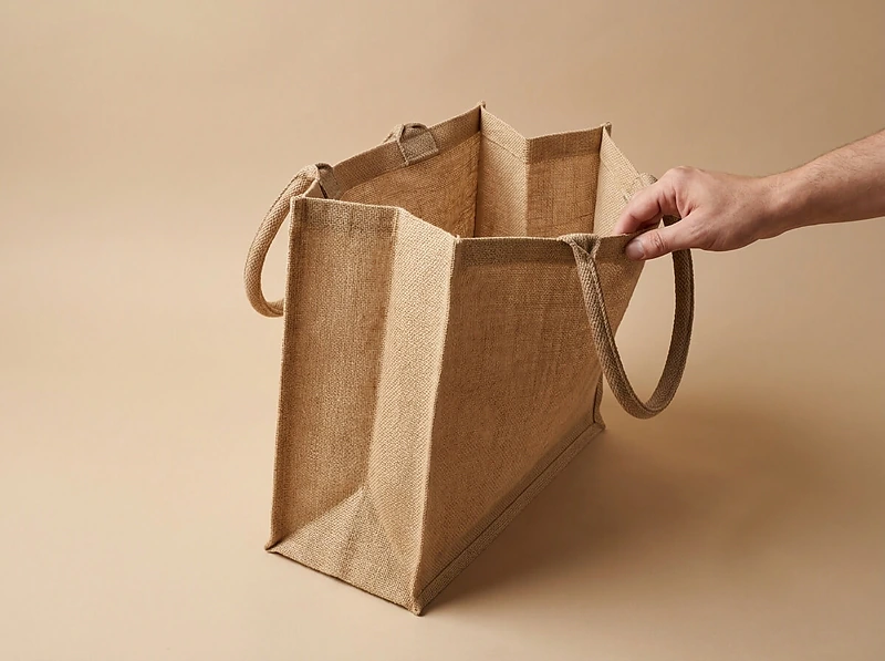 Eco-Neutral Jute Shopping Bag – Horizontal