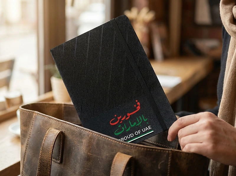 Proud of UAE Premium Black Notebook
