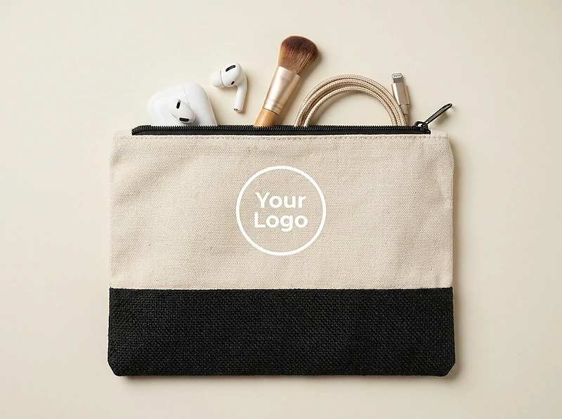 Jute Pouch With Canvas