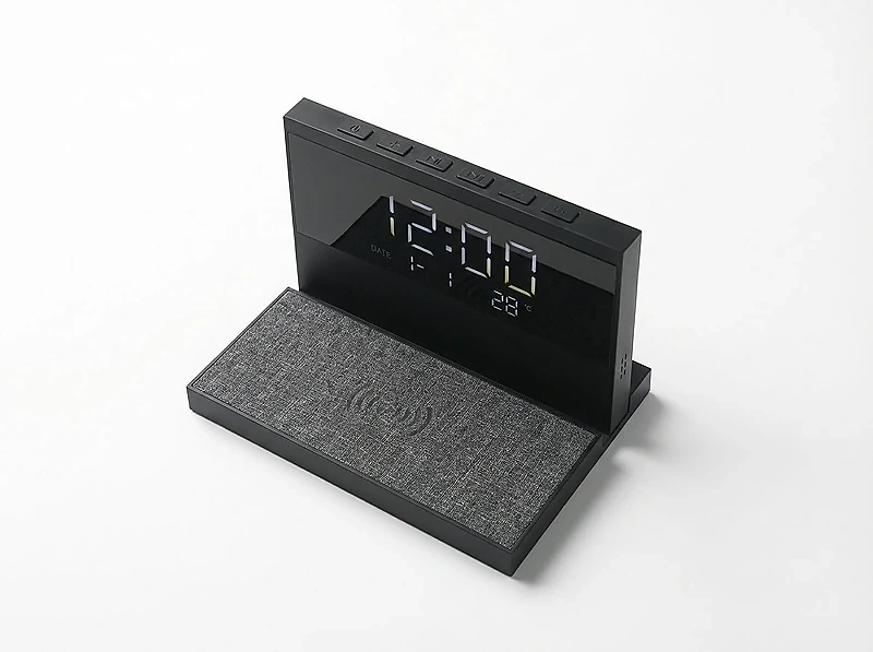 Alarm Clock, 15W Wireless Charger & Night Light