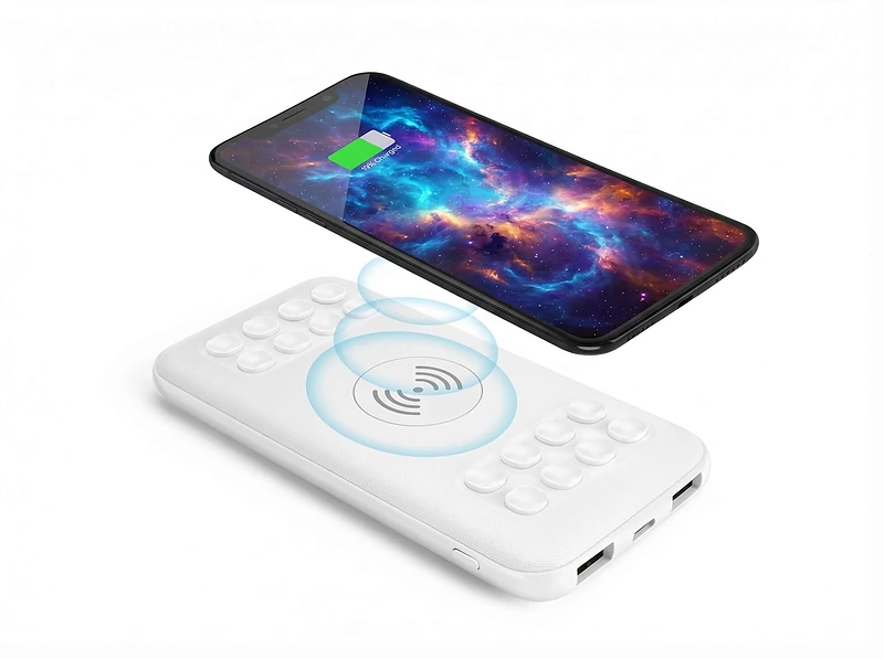 Wireless Power Bank 10000 mAh with Suction Cups