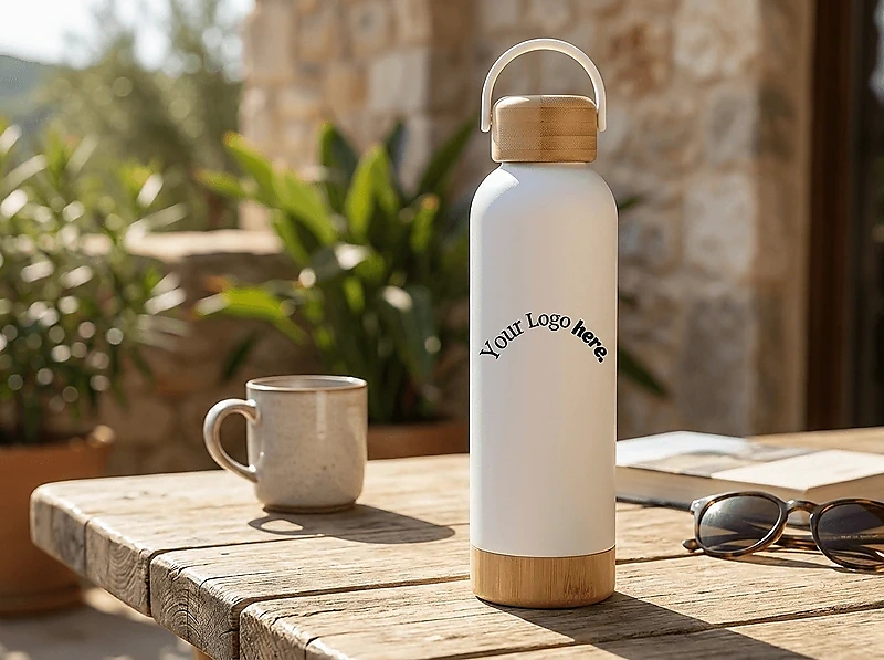 Insulated Bottle With Bamboo Lid