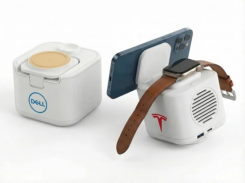 3-in-1 Wireless Charger with 5W Speaker