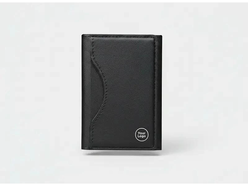Slim PU Leather Card Holder with MagSafe Attachment