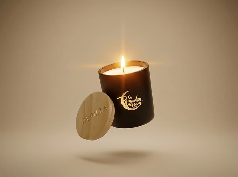 Vanilla Candle with Bamboo Lid