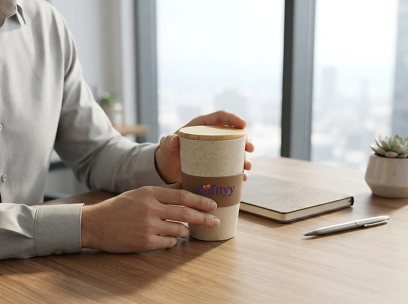 Wheat Straw and Cork Coffee Mug