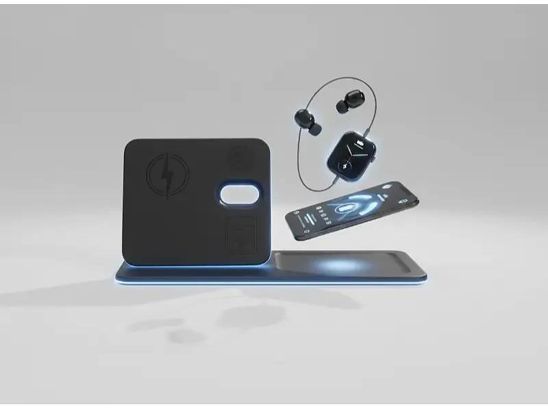 3-In-1 Magnetic Wireless Charger Desk Tray