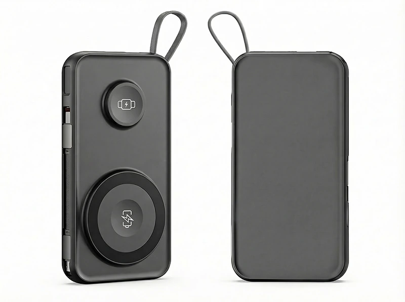 10,000mAh Universal Wireless Powerbank with Inbuilt Cables