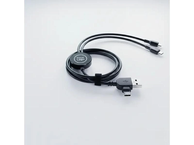 RPET Charging cable with Lightup Logo