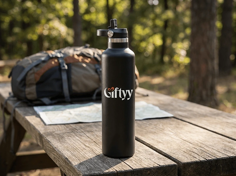 Hans Larsen Vacuum Stainless Steel Bottle with Sports Lid – 1L