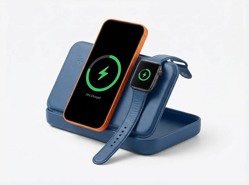 Travel Wallet with 3-in-1 MagSafe Charger