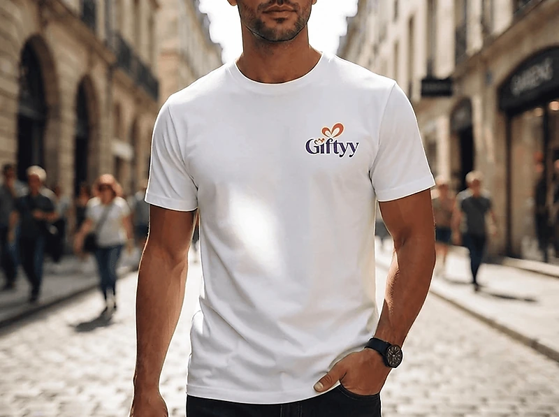 Bio-Washed Round Neck T-Shirt for Men